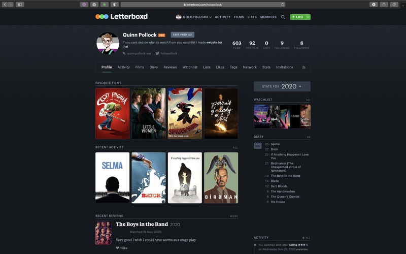 Screenshot #1 pour Letterboxd Ratings Remover