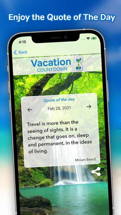 Vacation Countdown App Screenshot