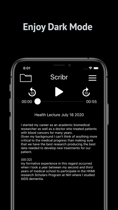 Scribr - Transcribe Speech Screenshot