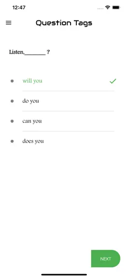 Game screenshot English Question Tags Practice mod apk