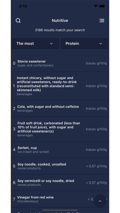 Nutritive Screenshot