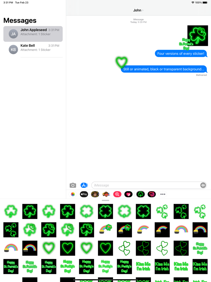 Shamrocks Plus Animated Neon