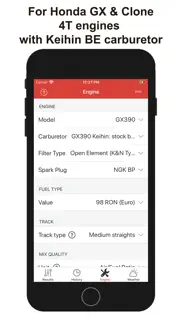 jetting honda gx 4t engine iphone screenshot 3