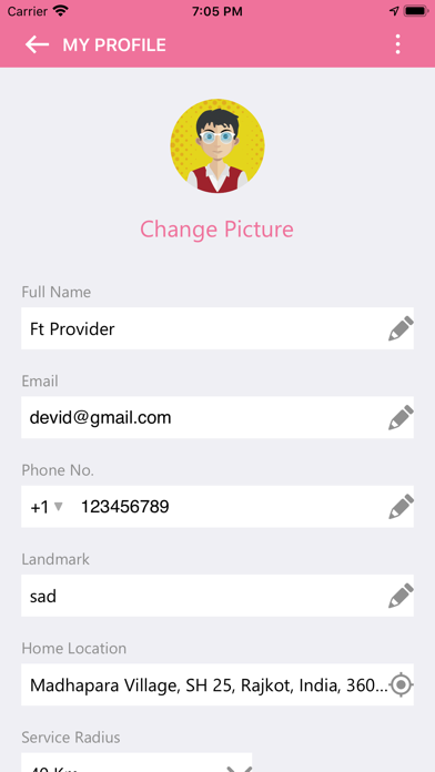 Fox Massage Provider Screenshot
