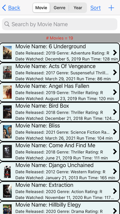 Movies I Have Watched Screenshot