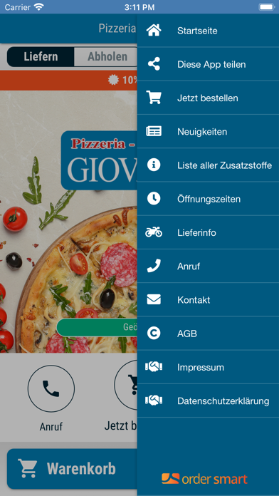 Pizzeria Giovanni Mistelbach Screenshot