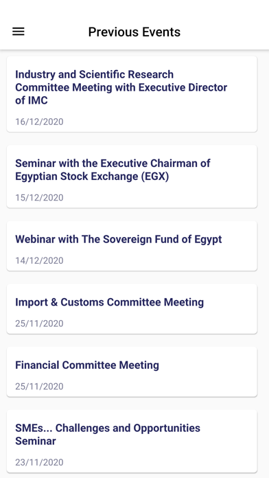 Egyptian Business Association Screenshot