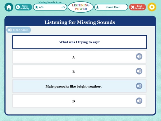 Screenshot #6 pour Listening Grades 4-8+ LITE HD