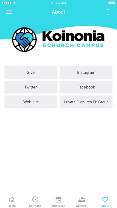 Koinonia EChurch Screenshot