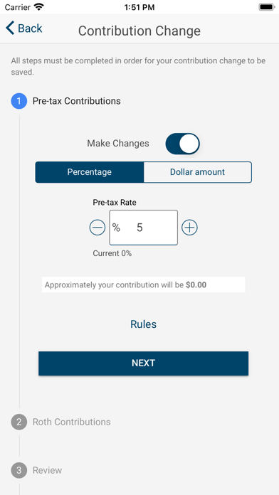 Park National Retirement Plan Screenshot