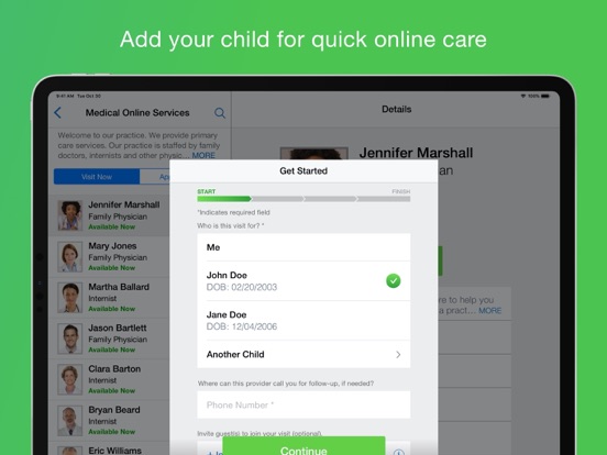 b2 VirtualCare iPad screenshot 4 - Medical app