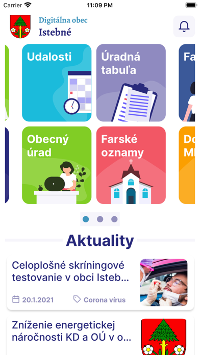 Istebné - oficiálna aplikácia Screenshot