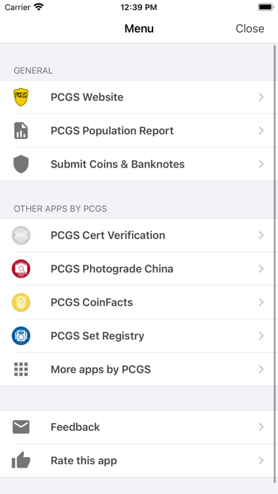 PCGS Chinese Coin Price Guide Screenshot