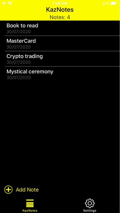 KazNotes - Secure Local Notes