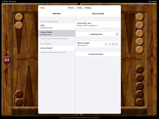 Backgammon Online 3 iPad app afbeelding 4