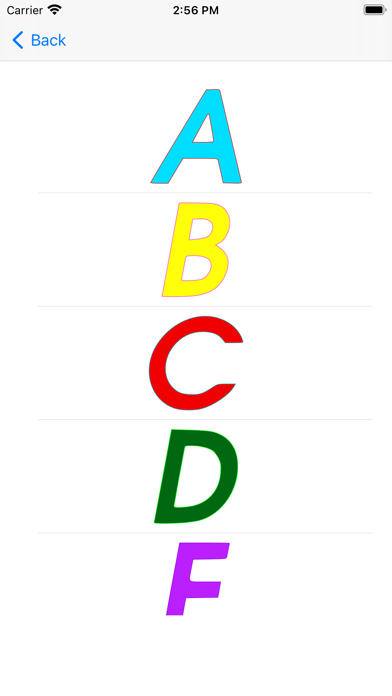 English ABC and writing Screenshot