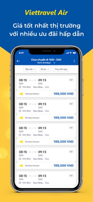 Vé giá rẻ Viettravel Air