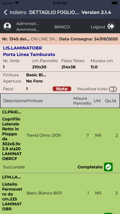 Foglio Lavoro Screenshot