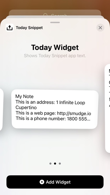 Today Snippet Widget