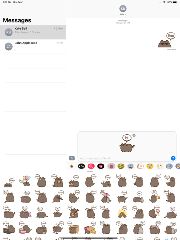 Screenshot #4 pour Cat Kun Stickers for iMessage