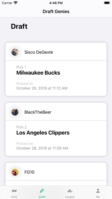 WinsPool App Screenshot