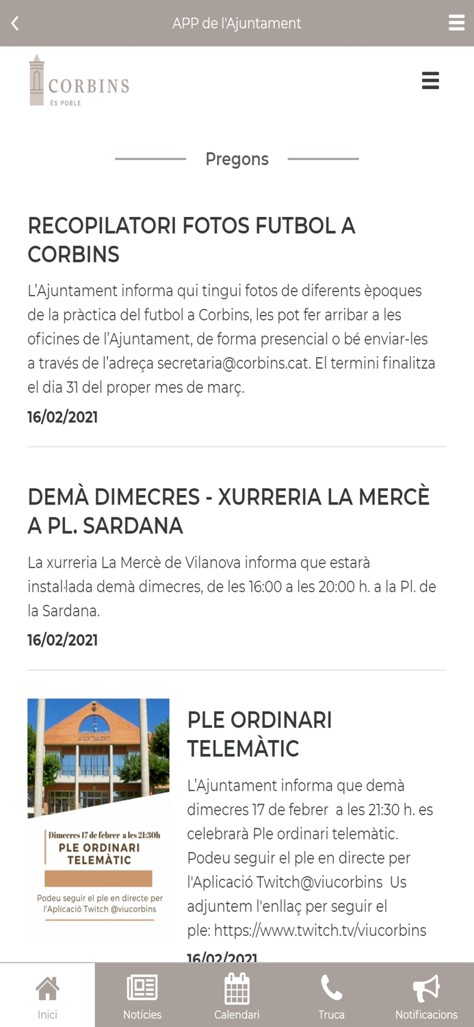 Ajuntament de Corbins