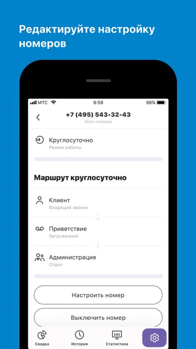 МГТС Виртуальная АТС Screenshot