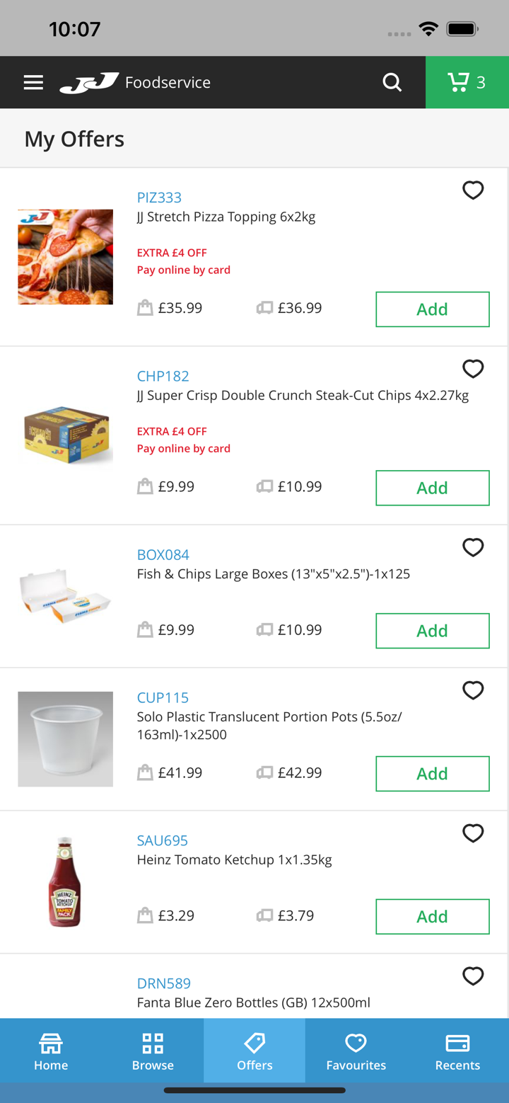 JJ Foodservice Ordering App screenshot 3
