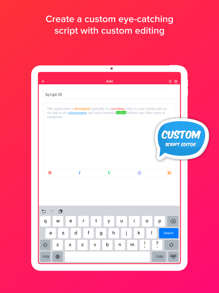 Teleprompter Video Recorder