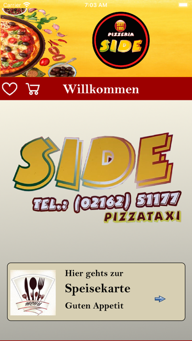 Pizzeria Side Screenshot 1 - AppWisp.com Pizzeria Side Screenshot 1 - AppWisp.com