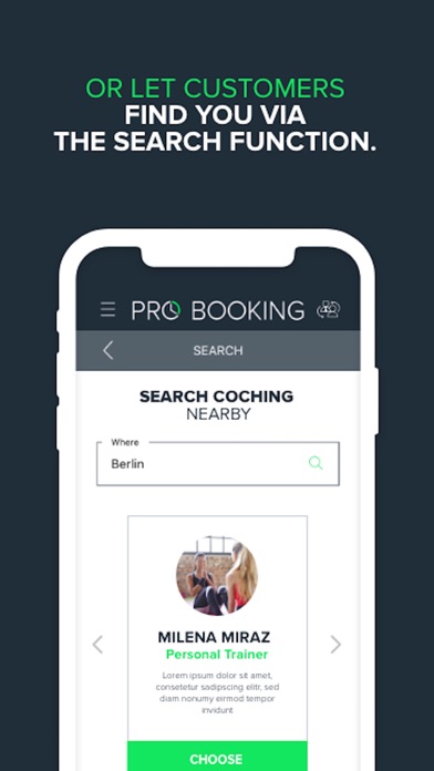 Pro Booking Screenshot