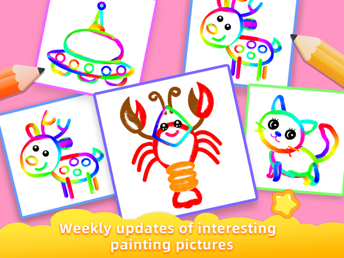 Painting board-coloring game