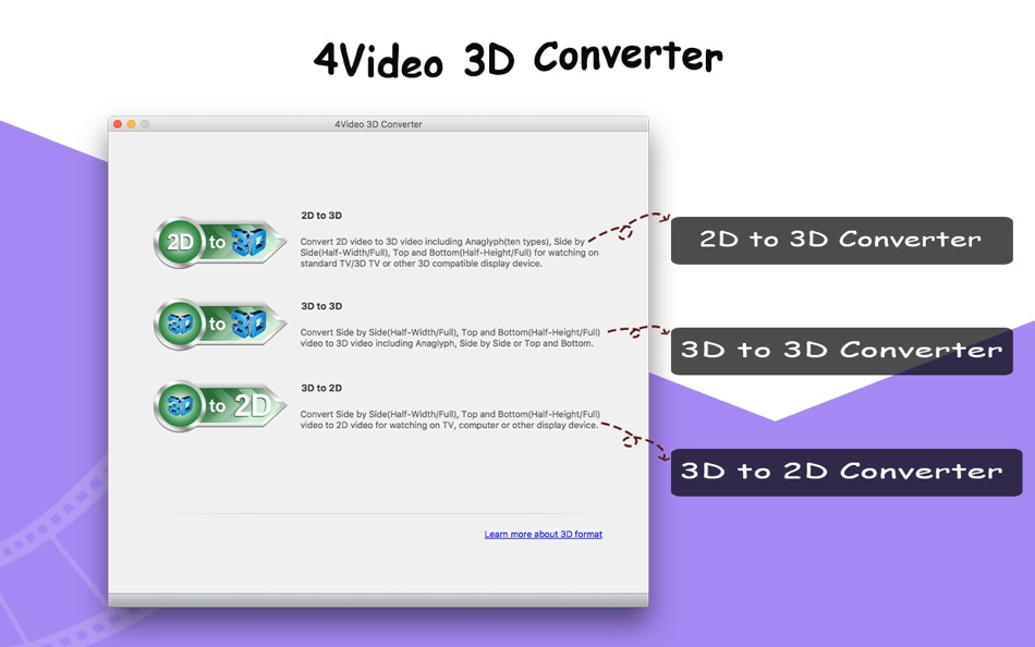 4Video 3D Converter - 2D to 3D - 5.3.23 - (macOS)