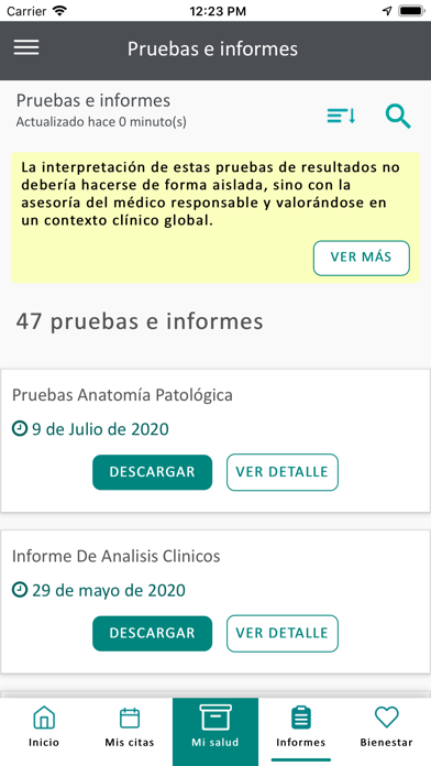Fundación Jimenez Díaz Screenshot