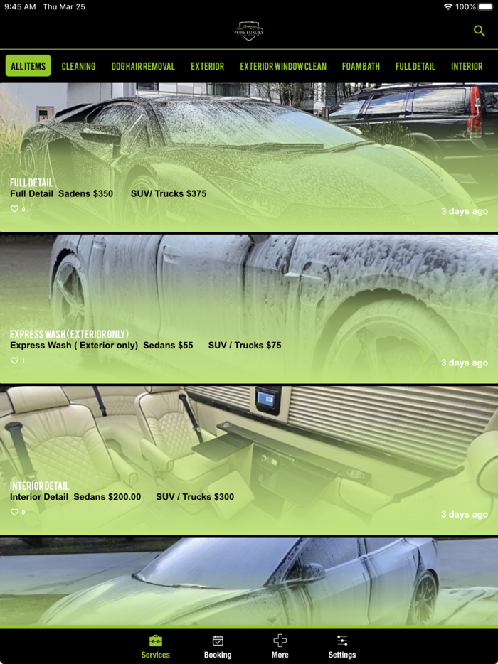 PURE LUXURY MOBILE DETAIL SPA