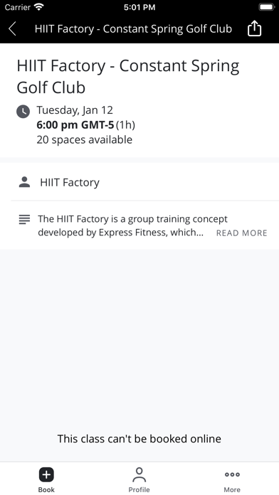 Express Fitness Screenshot