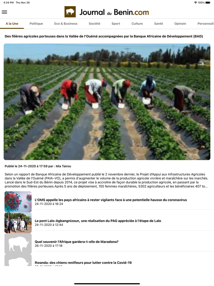 Journal du Benin