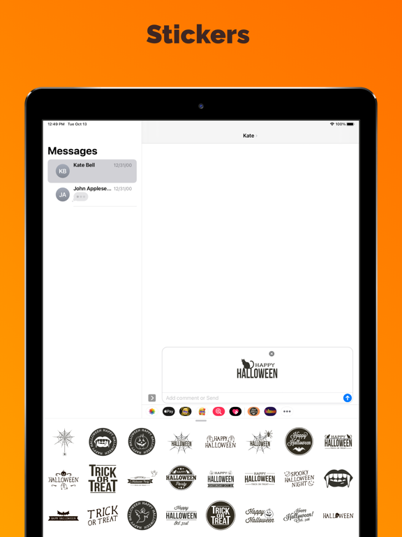 Screenshot #5 pour Halloween stickers emoji scary