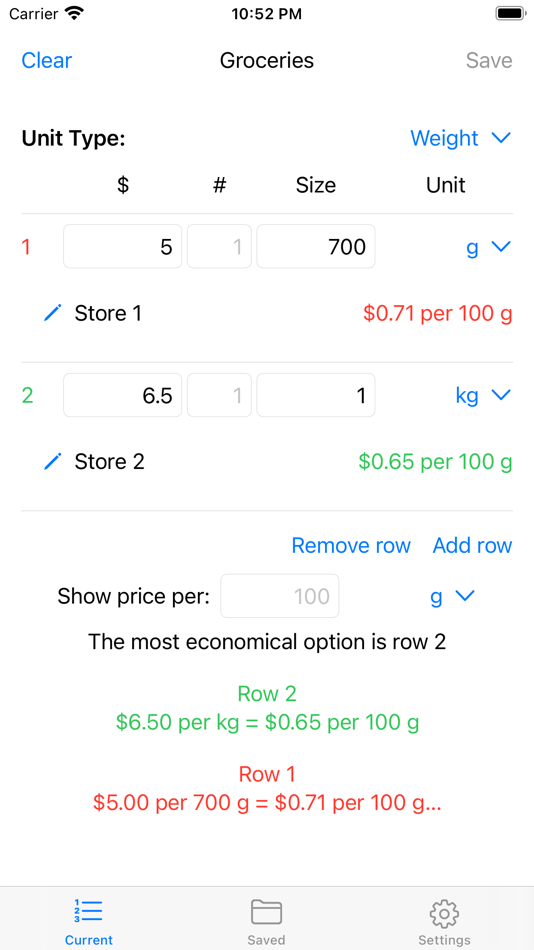 #1. Unit-Price Calculator (iOS) By: Steven Kideckel