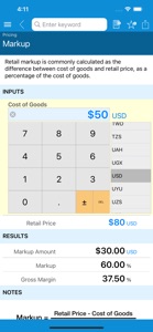 Retail Calculators screenshot #1 for iPhone