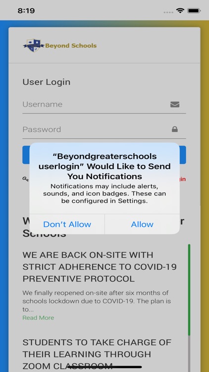 Beyond Schools App