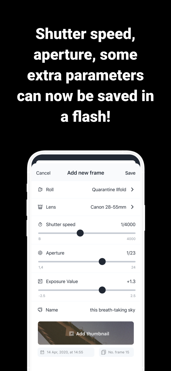 Afilm - Analog photo tracker
