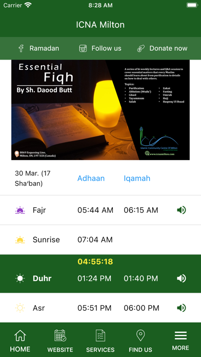 IslamicCommunityCenterOfMilton Screenshot