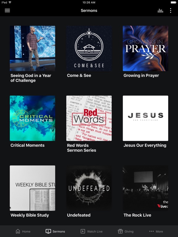 The Rock Church CA iPad screenshot 2 - Lifestyle app