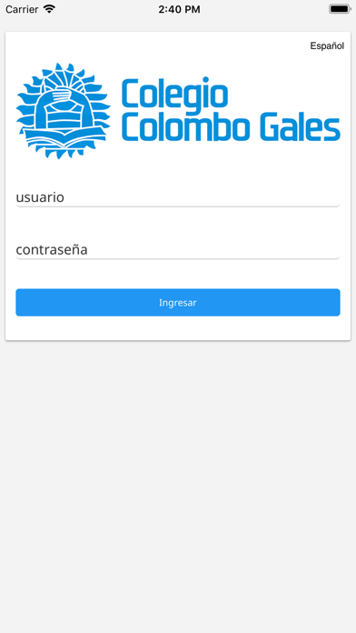 Colegio Colombo Gales Screenshot