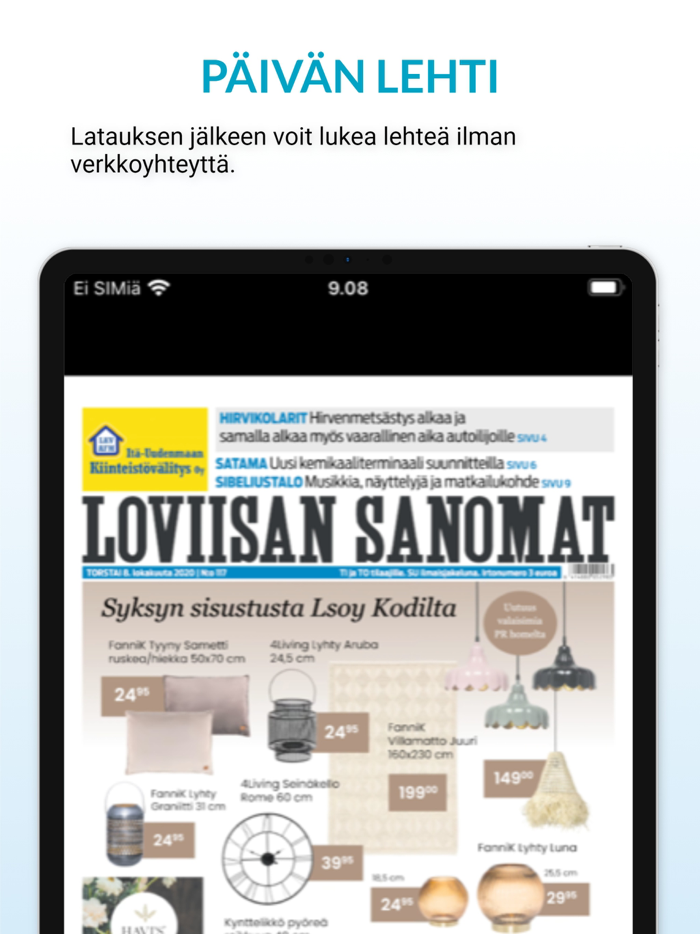 Loviisan Sanomat päivän lehti