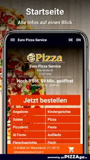 euro pizza service köln iphone screenshot 2