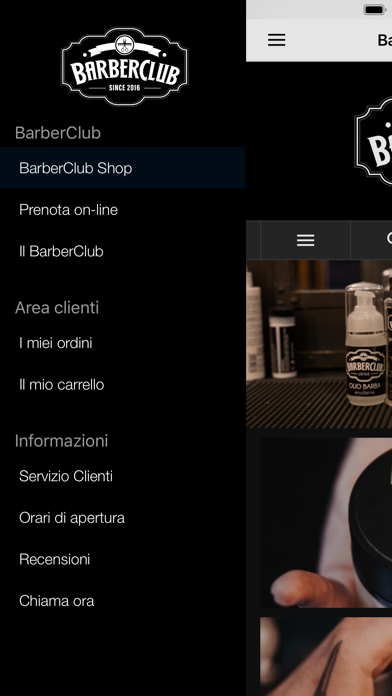 BarberClub Udine Shop Screenshot