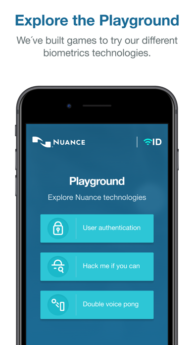 Nuance VoiceID Screenshot