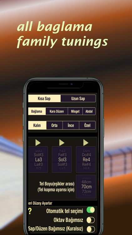 Baglama,Cura,Saz Tuner screenshot-3
